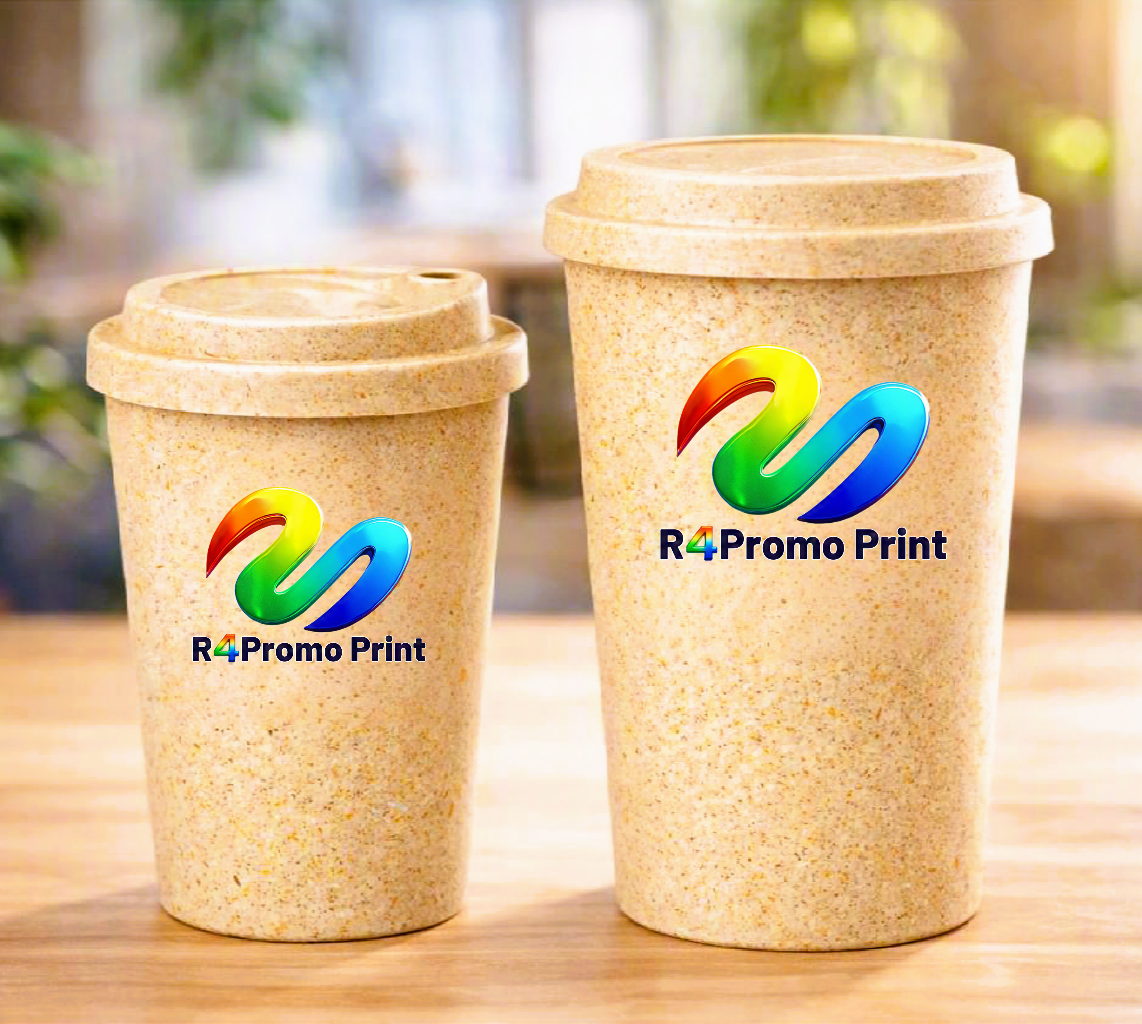 Copo Térmico Fibra de Coco Personalizado 350ml e 550ml Atacado