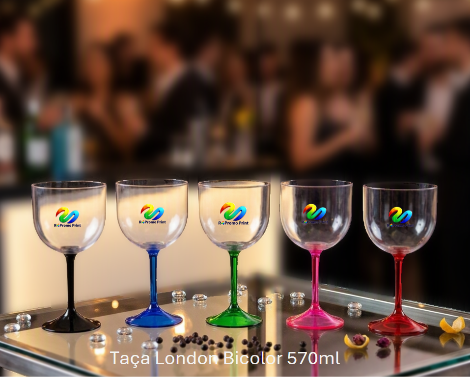 Taça London Bicolor 570ml Personalizada para Eventos e Marcas